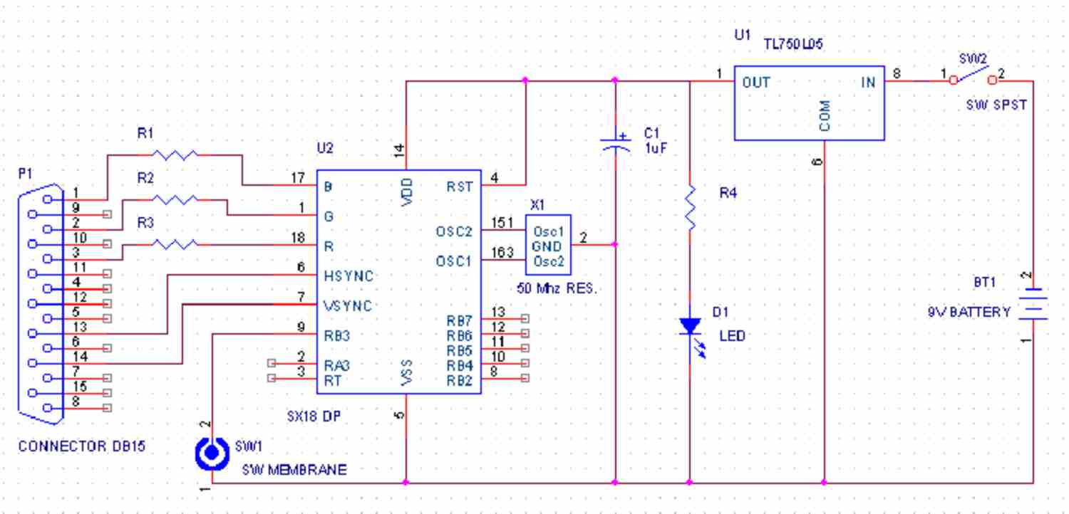 video to vga converter circuit diagram
